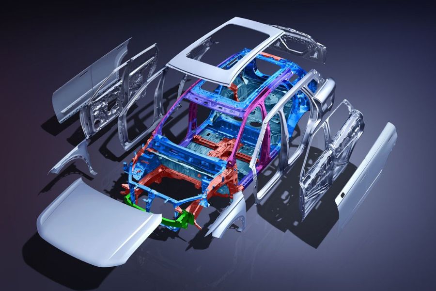 Khung xe 80% thép cường lực, tăng độ cứng vững của xe, cải thiện khả năng chống va đập và bảo vệ an toàn tối đa cho hành khách.